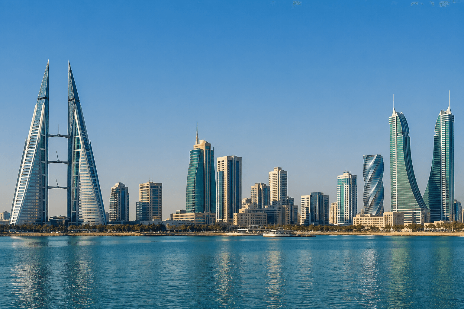 Manama skyline for Bahrain registered business address guidance