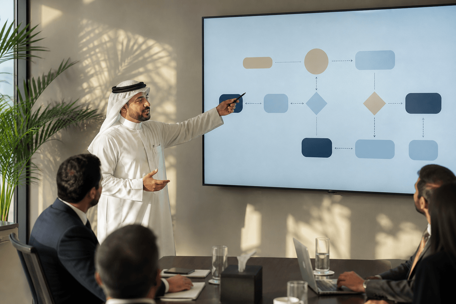 Advisers reviewing Sijilat activity selection for a Bahrain Commercial Registration