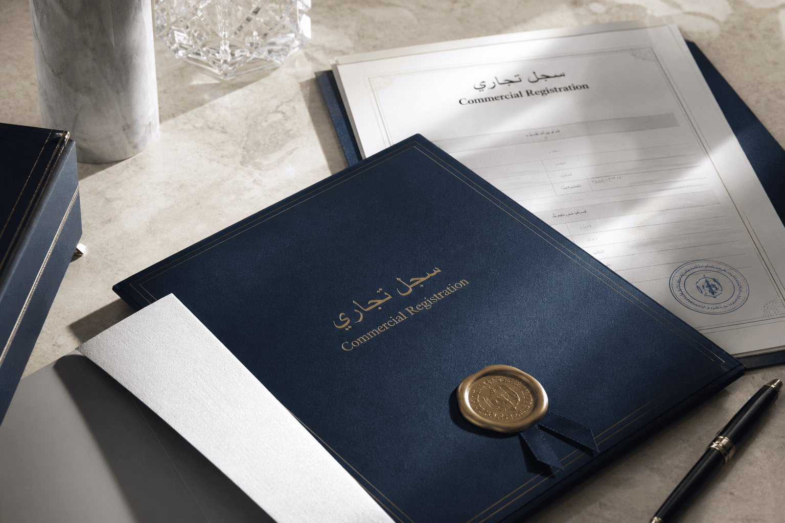 Commercial Registration folder prepared for Bahrain Sijilat filing
